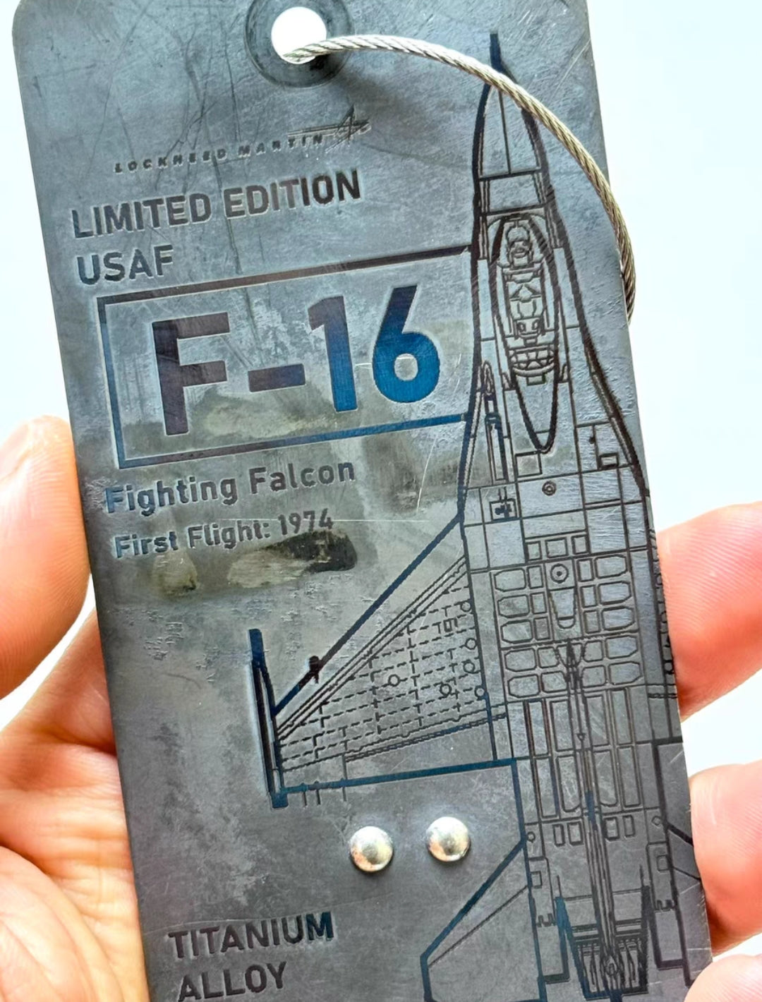 F-16 Fighting Falcon Engine Panel Luggage Tag