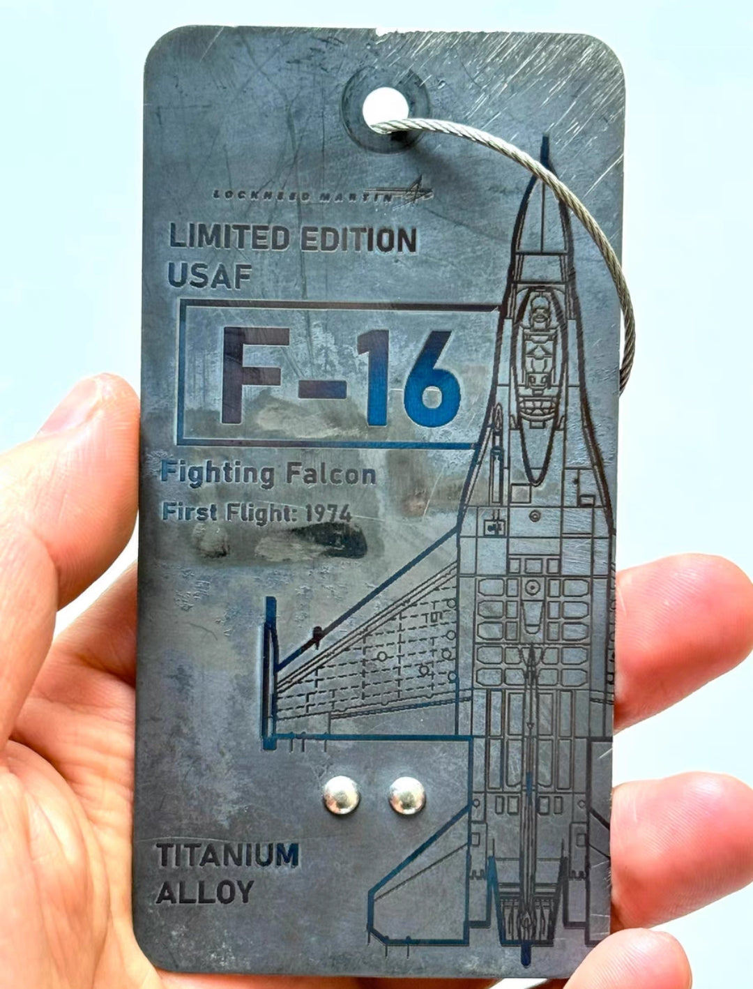 F-16 Fighting Falcon Engine Panel Luggage Tag