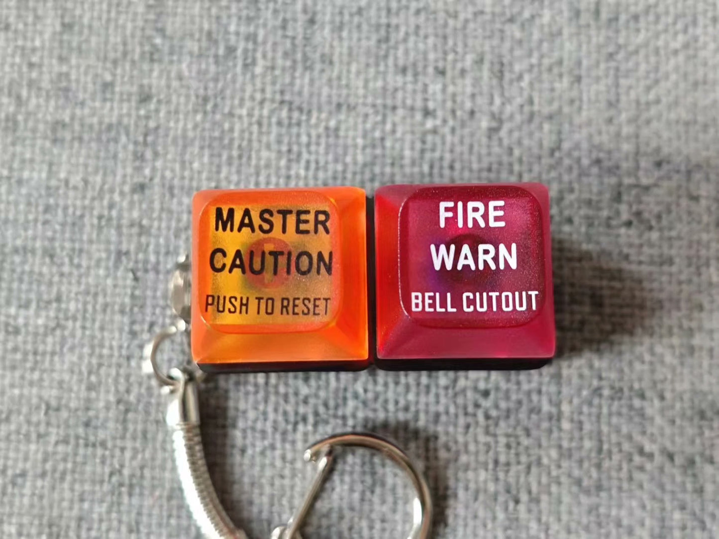 Boeing 737NG / 737-800 / 737MAX Master Caution and Fire Warning Keychain