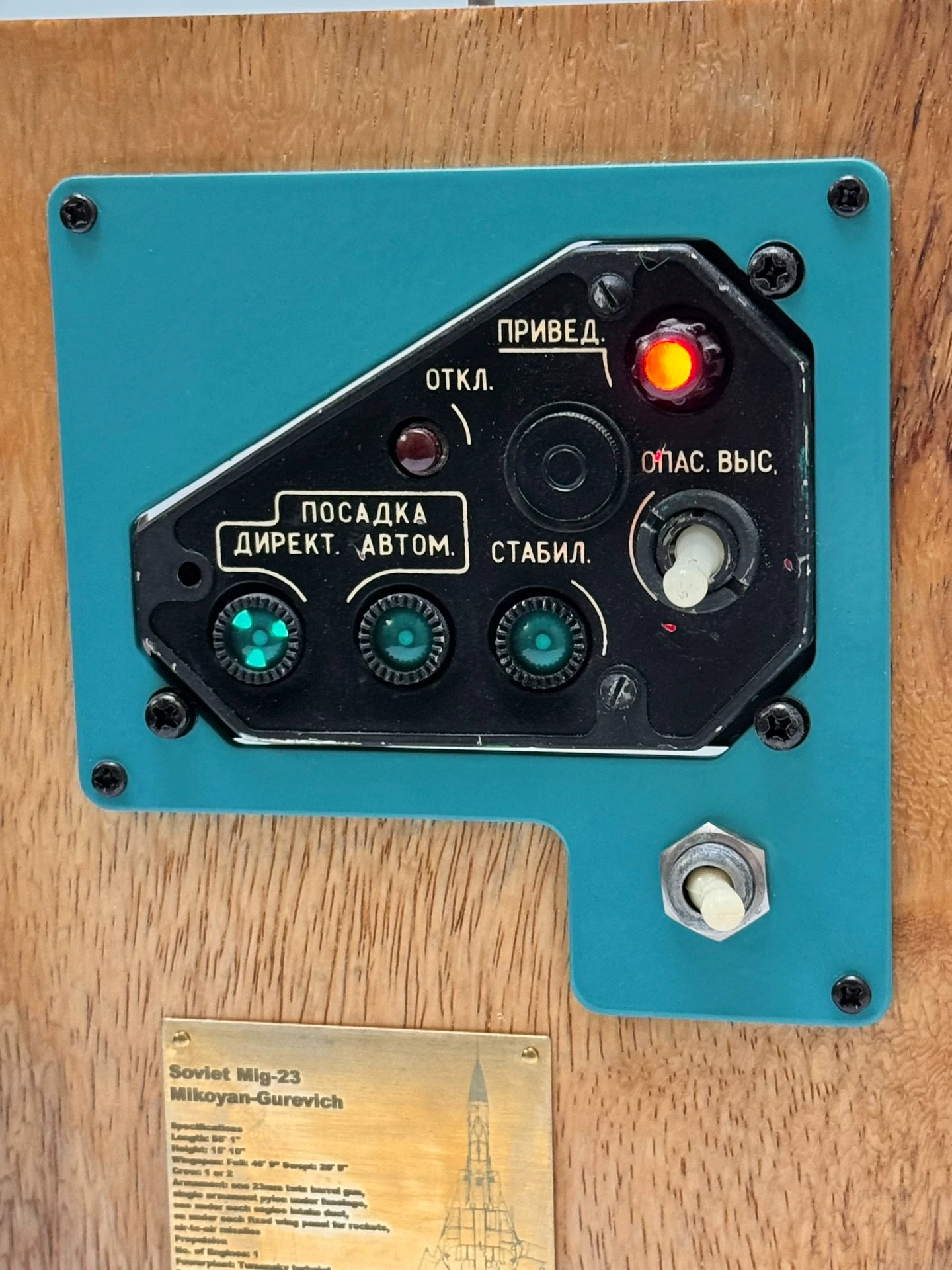 MiG-23 Left Control Panel